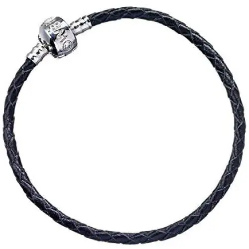 Official Harry Potter JewelryBlack Leather Charm Bracelet for Harry Potter Slider Charms Available in 4 Sizes (18 Centimeters)