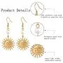 PLTGOOD Fashion Small Hoop Huggie Earrings for Women Girls - 18K Gold Plated Sparkling CZ Lightning/Shell/Heart Dangle Drop Earrings