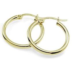 Hoops & Loops - Sterling Silver High Polished Click Top Hoop Earrings in Sizes 15mm - 25mm | Sterling Silver, Yellow & Rose Gold Flash Plated