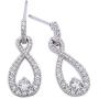 Wedding Earrings for Bridesmaids Gift - Elegant Sterling Silver Sparkly Teardrop CZ Cubic Zirconia Crystal Rhinestone Drop Earrings Bridal Accesories Jewelry for Women Girls Hypoallergenic