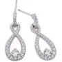 Wedding Earrings for Bridesmaids Gift - Elegant Sterling Silver Sparkly Teardrop CZ Cubic Zirconia Crystal Rhinestone Drop Earrings Bridal Accesories Jewelry for Women Girls Hypoallergenic