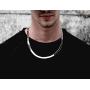 Savlano 925 Sterling Silver Herringbone Flat Snake Magic Chain Necklace Comes in 7mm & 8.5mm for Men & Women - Made in Italy