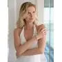 Mariell Genuine Freshwater Pearl and CZ Bridal Statement Bracelet - Silver Rhodium Plated Mariell Genuine Freshwater Pearl and CZ Bridal Statement Bracelet - Silver Rhodium Plated