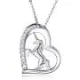 Women 925 Sterling Silver Love Heart Unicorn Pendant Necklace - Van Chloe CZ Diamond White Gold Plated Necklace Valentines Day Mothers Day Jewelry Gift for Women Girls Women 925 Sterling Silver Love Heart Unicorn Pendant Necklace - Van Chloe CZ Diamond White Gold Plated Necklace Valentines Day Mothers Day Jewelry Gift for Women Girls