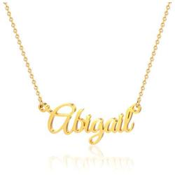 IEFSHINY Custom Name Necklace Personalized, 14K Gold Plated Name Necklace Personalized Charm Jewelry Gift for Women Customized Name Necklace Dainty Letter Name Necklace Gold Rose Gold Silver