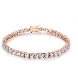 NYC Sterling 3mm Round Cubic Zirconia Classic Tennis Bracelet