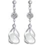Sumiai Opal Long Elegant Drop Earrings For Women Fashion Bowknot Crystal Dangle Earrings Dainty Festival Jewelry Friendship Gift