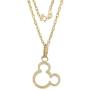 Disney Jewelry Mickey or Minnie Mouse 14K Yellow Gold Pendant Necklace, 18''