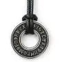 HAQUIL Viking Runes Necklace - Metal Alloy, Norse Runic Coin Talisman Pendant - PU Leather Cord, 19.7'' HAQUIL Viking Runes Necklace - Metal Alloy, Norse Runic Coin Talisman Pendant - PU Leather Cord, 19.7''