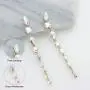 Diamond-Like Oval Raining Drops Long Dangle Stud Post Rhinestone Earrings Diamond-Like Oval Raining Drops Long Dangle Stud Post Rhinestone Earrings