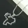 Stainless Steel Venezuela Map Pendant Necklace Venezuelan Jewelry (Silver) Stainless Steel Venezuela Map Pendant Necklace Venezuelan Jewelry (Silver)