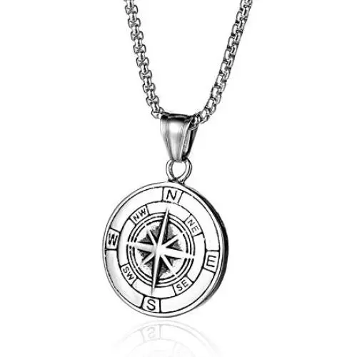 AZFVBQL Compass Necklace Gift for Men/Wife, Id Be Lost Without You Valentines Day, Compass Pendants Male Jewelry for Her, Romantic Anniversary Birthday Gift Ideas AZFVBQL Compass Necklace Gift for Men/Wife, Id Be Lost Without You Valentines Day, Compass Pendants Male Jewelry for Her, Romantic Anniversary Birthday Gift Ideas