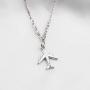 FUSTYLE Airplane Necklace Aircraft Pendant Flight Attendant Jewelry Pilot Gifts for Aviation Traveler (Bracelet)