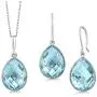 Gem Stone King Sterling Silver Blue Topaz Pendant and Earrings Set 22.50 cttw Pear Shape 16X12MM Gemstone Birthstone with 18inches silver Chain Gem Stone King Sterling Silver Blue Topaz Pendant and Earrings Set 22.50 cttw Pear Shape 16X12MM Gemstone Birthstone with 18inches silver Chain