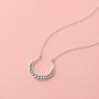 Boma Jewelry Sterling Silver Bohemian Crescent Moon Horn Necklace, 18 Inches