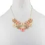 Lux Accessories Ivory Peach Glitter Flower Floral Statement Necklace Earring Set Lux Accessories Ivory Peach Glitter Flower Floral Statement Necklace Earring Set