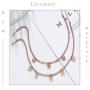 Ckecharfa Layered Crystal Pendant Necklace Gold Butterfly Choker Necklaces Sparkly Party Adjustable Jewelry Accessories for Women and Girls