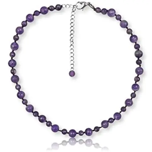 Hand Crafted Semi Precious Stone or Cultured Freshwater Pearl Collar or Choker Necklace for Women or Girls, 14'' to 15'' Long with 2'' to 3'' Extender. Hand Crafted Semi Precious Stone or Cultured Freshwater Pearl Collar or Choker Necklace for Women or Girls, 14'' to 15'' Long with 2'' to 3'' Extender.