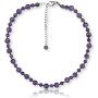 Hand Crafted Semi Precious Stone or Cultured Freshwater Pearl Collar or Choker Necklace for Women or Girls, 14'' to 15'' Long with 2'' to 3'' Extender.