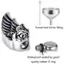 Mens Stainless Steel Cremation Jewelry Ashes Urn Necklace Rose Angel Wing Small Pendant with 24 Inches Link Chain Mens Stainless Steel Cremation Jewelry Ashes Urn Necklace Rose Angel Wing Small Pendant with 24 Inches Link Chain