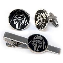 SharedImagination Kylo Ren Cufflinks, Star Wars Tie Clip, Jedi Tie Tack Jewelry, Darth Vader Cuff Links, Stormtrooper Death Star Gift, Star Wars Wedding Party Groomsman Gifts