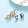 mingjekw Cremation Jewelry Gold Ball Necklace for Ashes Urn Necklace Keepsake Memories for Human for Pet