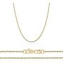 10K Yellow Gold 1.5mm Diamond Cut Rope Chain Necklace