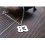 YSAHan Personalized Jersey Number Necklace Customize Lucky Number Stainless Steel Pendant Sports Fan Gift for Men Boys