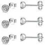 Sterling Silver Stud Earrings for Women Men Girls- 3 Pairs of Tiny Round Cubic Zirconia Earrings CZ Small Cartilage Tragus Earrings(2mm/3mm/4mm) Sterling Silver Stud Earrings for Women Men Girls- 3 Pairs of Tiny Round Cubic Zirconia Earrings CZ Small Cartilage Tragus Earrings(2mm/3mm/4mm)