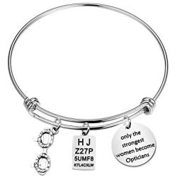 Gzrlyf Optician Bracelet Optician Jewelry Optician Appreciation Gifts Optometrist Gifts only The Strongest Women Become Opticians