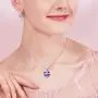 Love You Forever Crystal Necklace for Women, Love Heart Crystal Pendant Made with Swarovski Elements, Valentines Day Gifts for Women, Birthday Gifts for Women, Gifts for Mom, Romantic Gift.