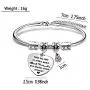 KENYG Friendship Jewelry Side by Side Or Miles Apart Best Friends are Always Close at Heart Silver Crystal Bracelet Bangle for Women