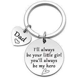 HN HNHB Your Little Girl My Hero Father Keychain Daughter Dad Gift Fathers Day Jewelry Gifts