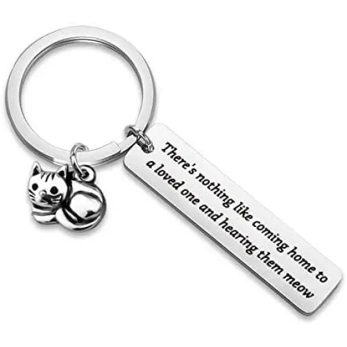 CYTING Cat Keychain Pet Owner Rescue Jewelry Cat Lover/Mom/Lady Gift Theres Nothing Like Coming Home to A Loved One and Hearing Them Meow CYTING Cat Keychain Pet Owner Rescue Jewelry Cat Lover/Mom/Lady Gift Theres Nothing Like Coming Home to A Loved One and Hearing Them Meow