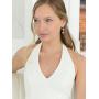 Mariell Graceful Rose Gold CZ Teardrop Necklace & Earrings Jewelry Set - Brides, Bridesmaid & Prom Glam