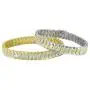 SHKA 18k Link Bracelet Tennis Bracelet CZ Bracelets with Sparking Wave Pave Crystal Wrap Cubic Zirconia Unisex Bracelet for Men and Women