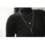 Layered Choker Necklace,18K Gold Plated Stainless Steel Cubic Zirconia Triangle Geometric Pendant Necklace Coin Disc Bar Pendant Beaded Chain Layer Necklace for Women Girls Layered Choker Necklace,18K Gold Plated Stainless Steel Cubic Zirconia Triangle Geometric Pendant Necklace Coin Disc Bar Pendant Beaded Chain Layer Necklace for Women Girls