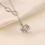 BEKECH Infinity and Scales of Justice Pendant Y Necklace Lawyer Necklace Law Student Graduation Gift New Lawyer Gift Attorney Gift