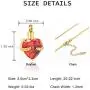 constantlife Crystal Heart Shape Cremation Jewelry Memorial Urn Necklace for Ashes, Stainless Steel Ash Holder Pendant Keepsake with Gift Box Charms Accessories for Women