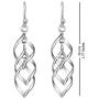 Charmsy Sterling Silver Jewelry Infinity Knot Twist French-Wire Drop Dangle Earring for Women