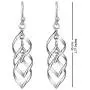 Charmsy Sterling Silver Jewelry Infinity Knot Twist French-Wire Drop Dangle Earring for Women