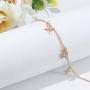 Twinklede Boho Layered Necklace Gold Crystal Pendant Necklaces Chain Moon Star Necklace Jewelry for Women and Girls (Gold 1)