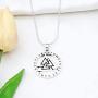SEIRAA Rotating Valknut Pendant Necklace Norse Amulet Necklace Viking Gift Jewelry for Women Men
