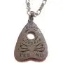 Silver Tone Metal Ouija Board Planchette Pendant Chain Necklace Gothic Spooky Halloween Psychobilly Punk Silver Tone Metal Ouija Board Planchette Pendant Chain Necklace Gothic Spooky Halloween Psychobilly Punk