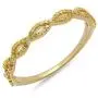 Dazzlingrock Collection 0.20 Carat (ctw) 10K Round Yellow Diamond Ladies Swirl Wedding Band Stackable Ring 1/5 CT, Yellow Gold