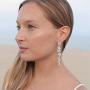 Mariell CZ Crystal Wedding Dangle Earring for Women, Bridal Earrings, Jewelry for Bride, Prom, Bridesmaid