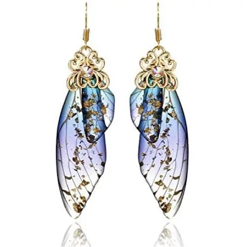 BELLA-Bee Butterfly Wing Drop Dangle Earrings Gold Plated Crystal Rhinestone for women girls wedding Jewelry BELLA-Bee Butterfly Wing Drop Dangle Earrings Gold Plated Crystal Rhinestone for women girls wedding Jewelry