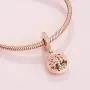 Pandora Jewelry Family Roots Cubic Zirconia Charm in Pandora Rose