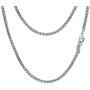 PROSTEEL Stainless Steel Chain Necklace for Men Women, Wheat Chain/Rope Chain/Box Chain, Black/Silver/Gold Tone, W:3mm/6mm, L: 18/20/22/24/26/28/30 inch, Come Gift Box