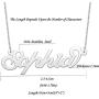 LuxglitterLin Name Necklace Personalized Script Initial Custom Made Stainless Steel Pendant Jewelry for Women